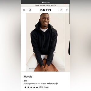 Brand new without tags Kotn unisex hoodie retails for $85 plus tax